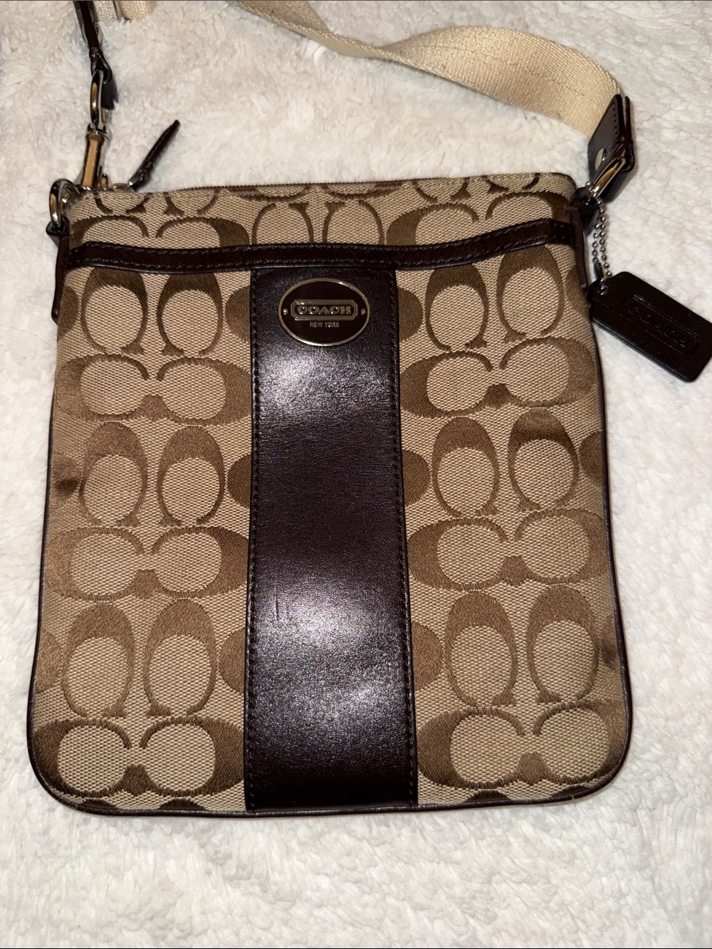 Coach Vintage Legacy Signature Stripe Swingpack Crossbody Bag